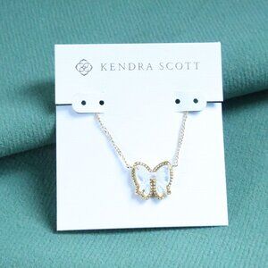 Kendra Scott Haley Bow Necklace Ivory Mother-of-Pearl Gold